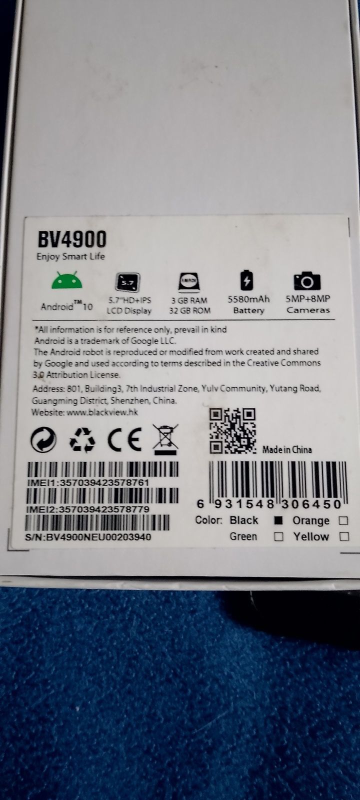 Смартфон Blackview BV4900