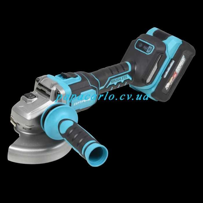 Акумуляторна кутова шліфмашина Grand МШУ-20BL/HS  болгарка 1 або 2 АКБ