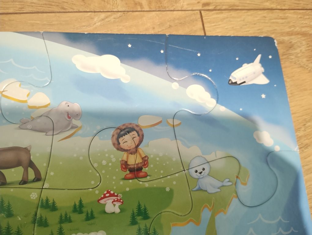 Puzzle mapa świata castorland 40 maxi