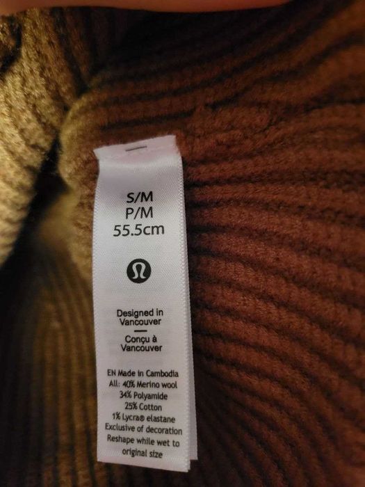 В`язана шапка lululemon 40% шерсть 3 кольори