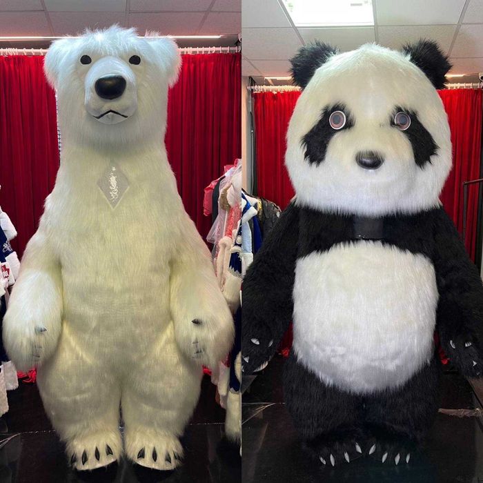 Надувной костюм Медведь Гуд, Дик, Хеппи, Панда, динозавра, пикачу