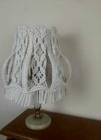 Lampa vintage boho ręcznie pleciony abażur pomysł na prezent