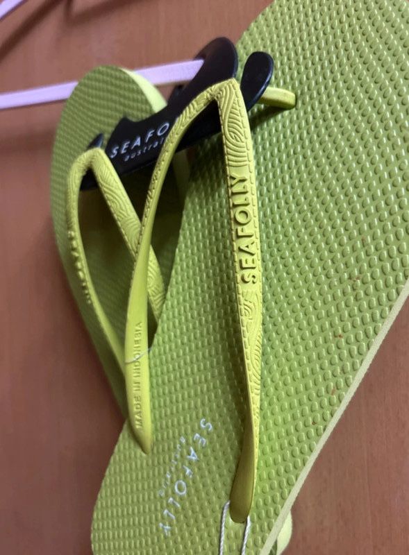 Seafolly Australia neonowe limonkowe japonki na basen plażę 41/42 NOWE
