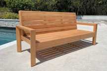 Nowoczesna sofa na taras lite drewno masywna na wymiar