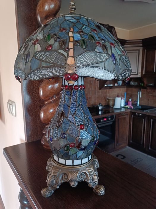 Lampa Tiffany witrażowa, ważka