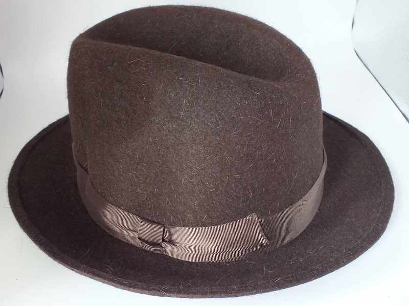 Kapelusz damski brązowy