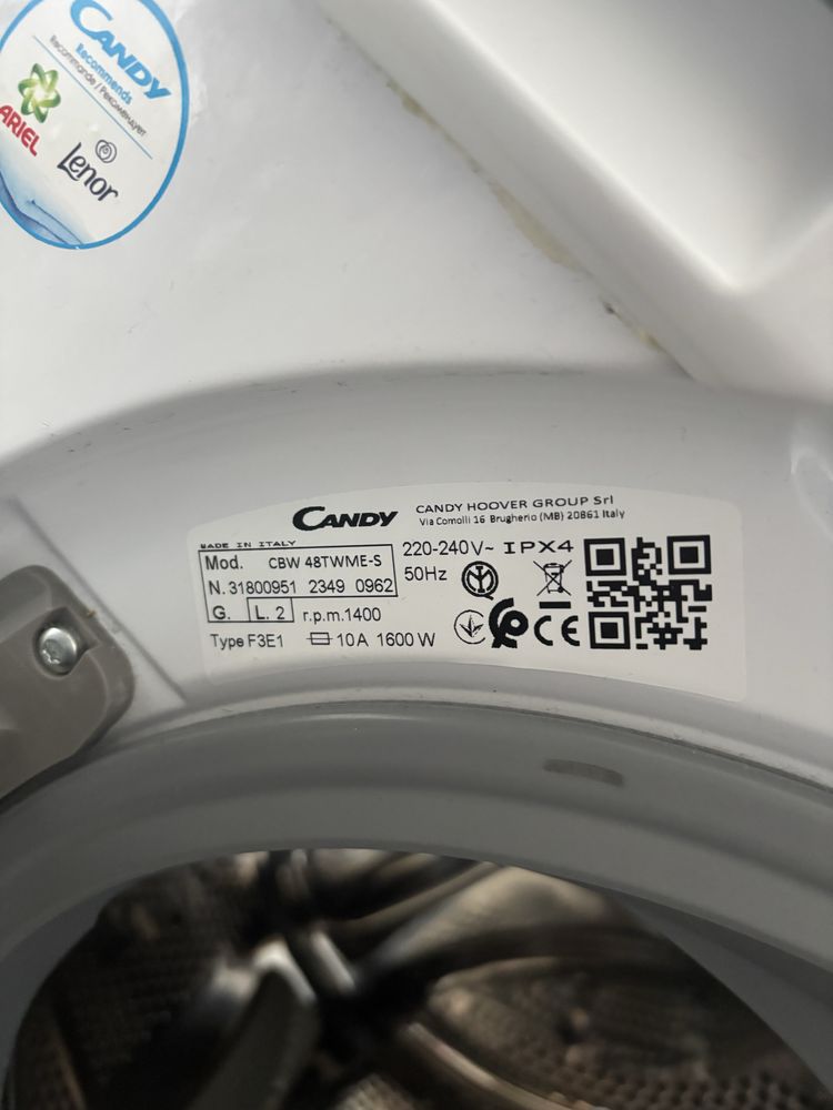 PRALKA Candy Smart Inverter CBW 48TWME-S / DO ZABUDOWY