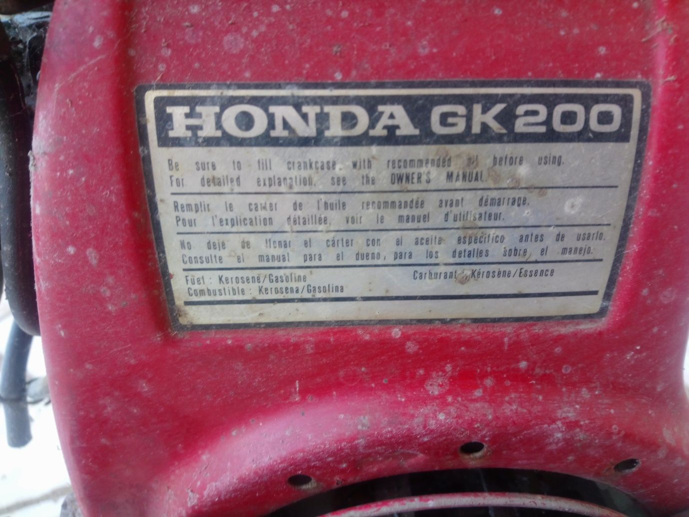 Motor Honda de puxar água