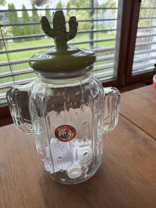 Dzbanek sloik z kranem pepco lemoniada kaktus