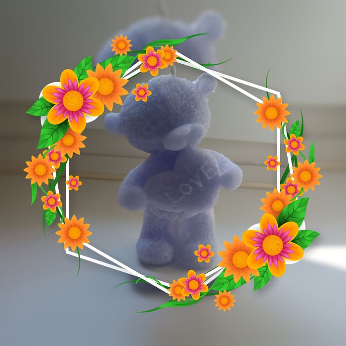 Świeczka "Miś z napisem LOVE"