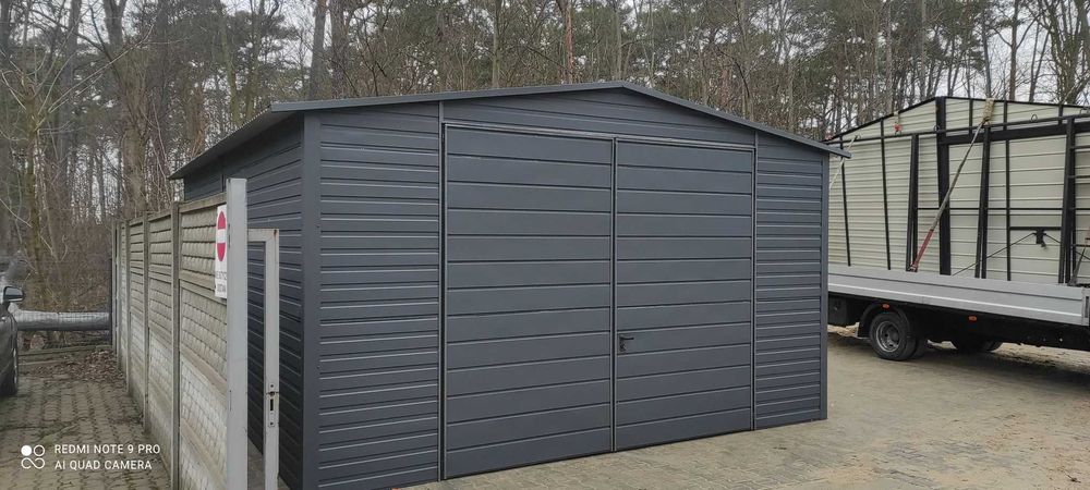 Garaż 5x5 Grafit Brama Uchylna lub Dwuskrzydłowa PROMOCJA ocynk
