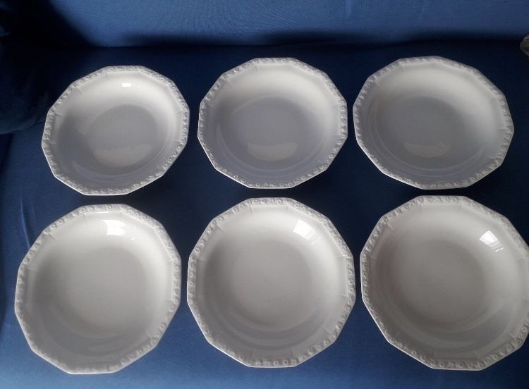 Talerze  do makaronu, na zupe 6 szt. Rosenthal Maria Biala