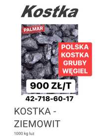 Kostka polska gruby węgiel 1100 zl tona orzech big bag luz worki