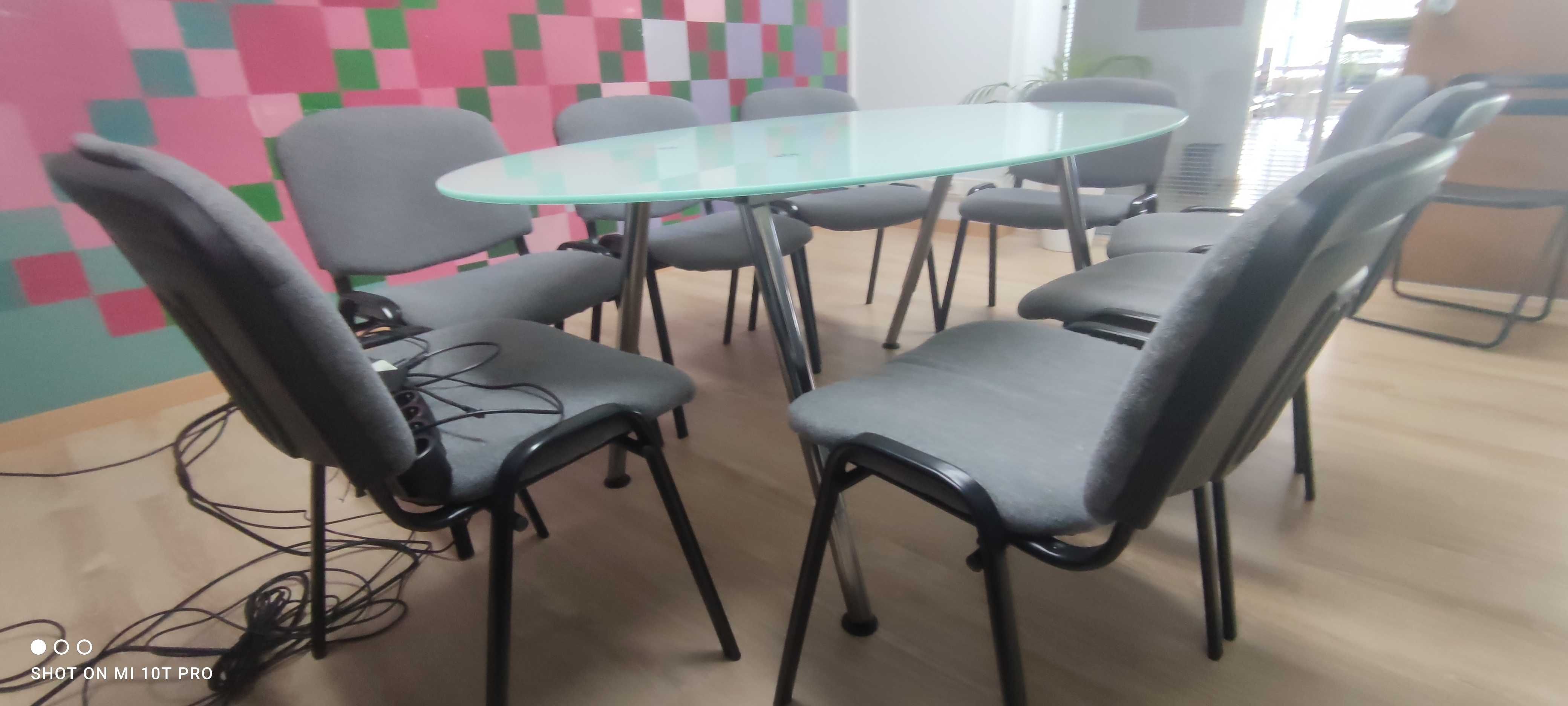 Cadeiras – tecido cinzento em optimo estado