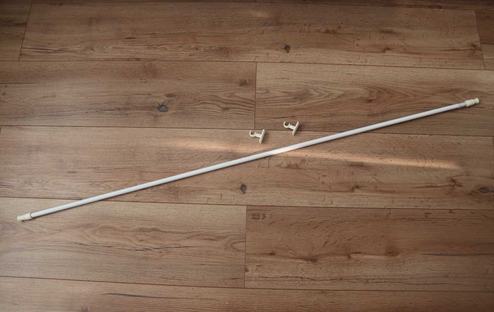pojedynczy karnisz biały teleskopowy 120-230 cm