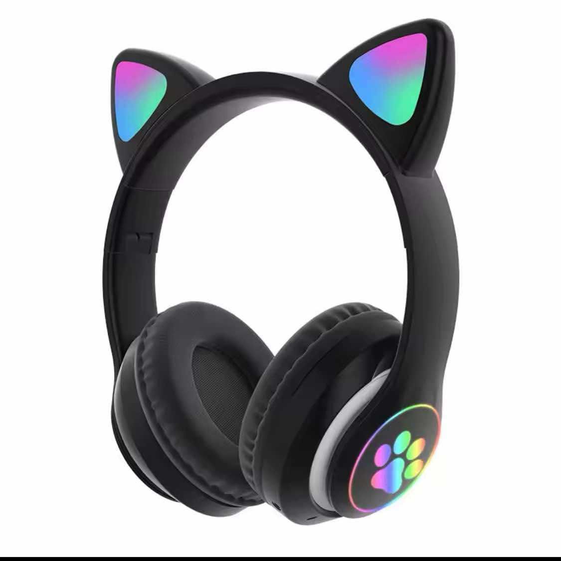 Słuchawki dla Dzieci Kocie Uszy Bluetooth BEZPRZEWODOWE z Mikrofonem
