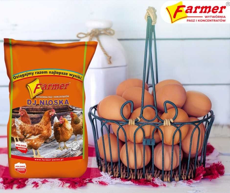 Karma NIOSKA zagrodowa granulowana Pasza dla kur niosek 20kg Farmer