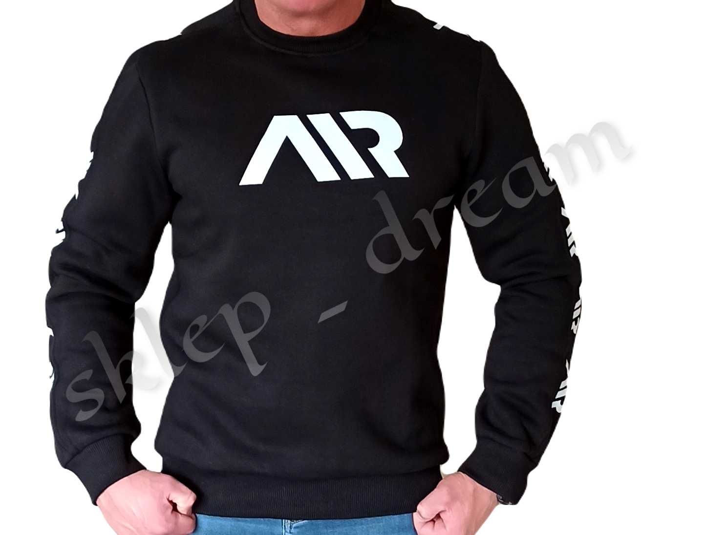 HIT Nowa Bluza Męska Air Vip Lampasy LATO 2024 Czarna rozmiar M