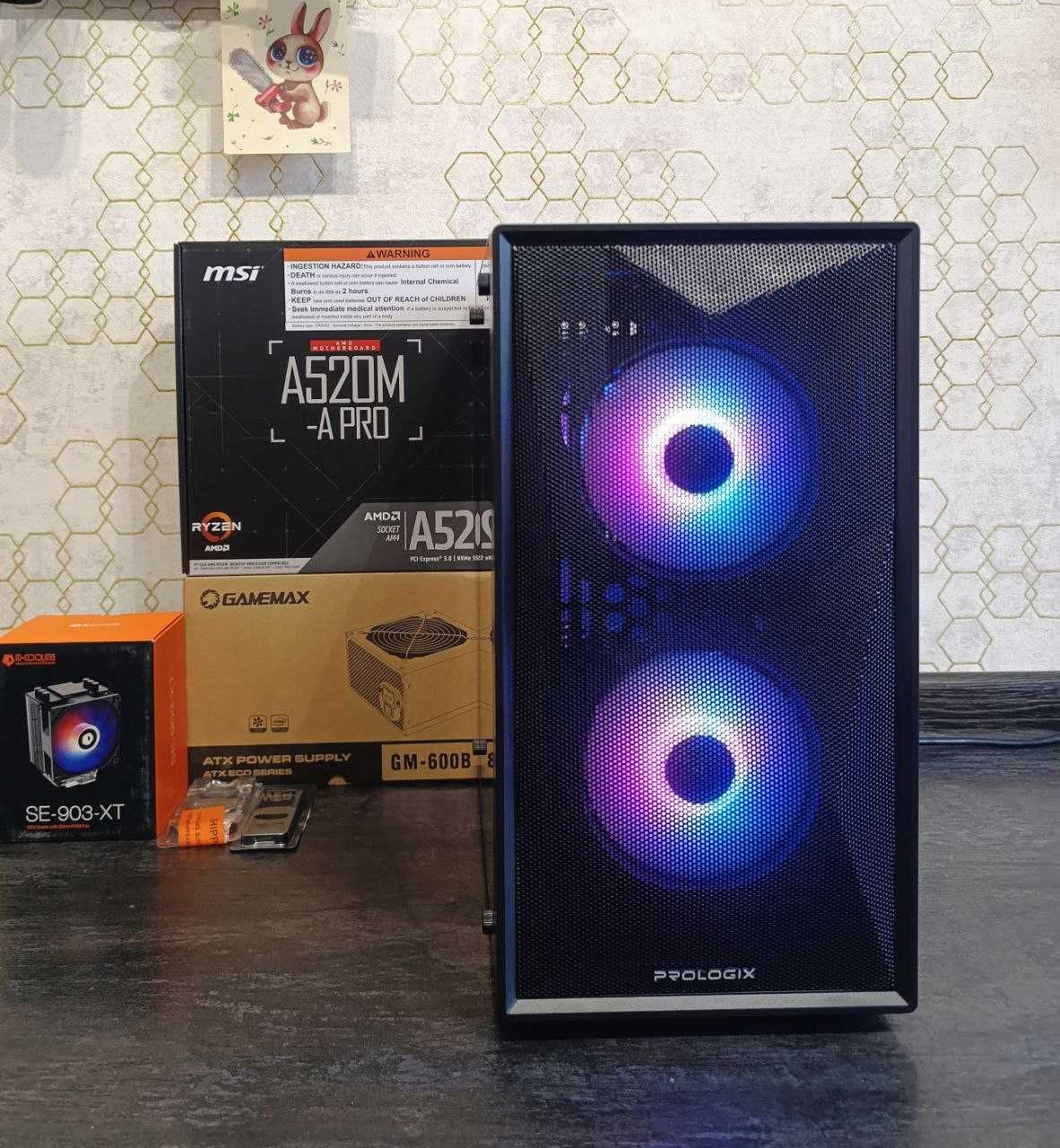 Ігровий ПК Ryzen 5 5600 RX 5600 XT 6GB  6|12 ядер 16 DDR4 M.2 512 AM4