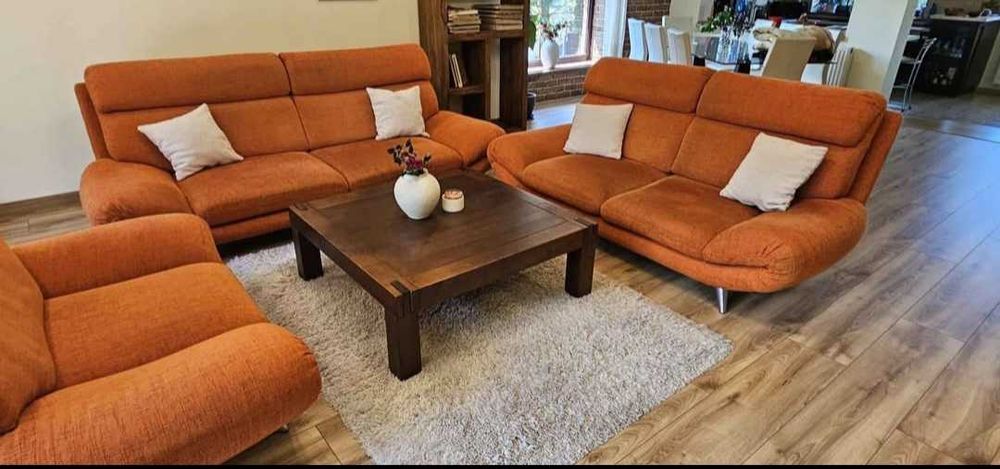 Komplet wypoczynkowy LivingRoom 3+2+1 – doskonały stan, ultra wygodny