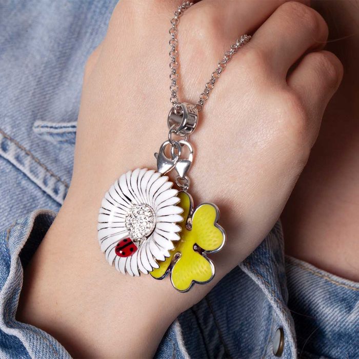 yes zawieszka charms srebrna koniczyna koniczynka