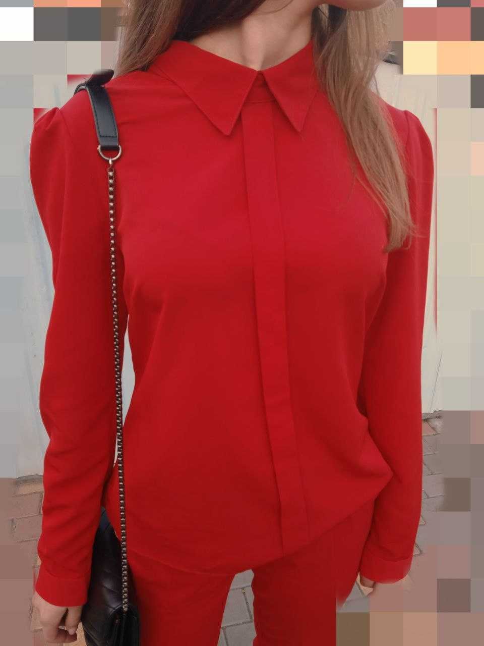 Штани та блуза червоного кольору, розмір s,стан хороший
