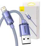 Kabel Usb Do Lightning Baseus Crystal Shine, 2.4A, 2M (Fioletowy)