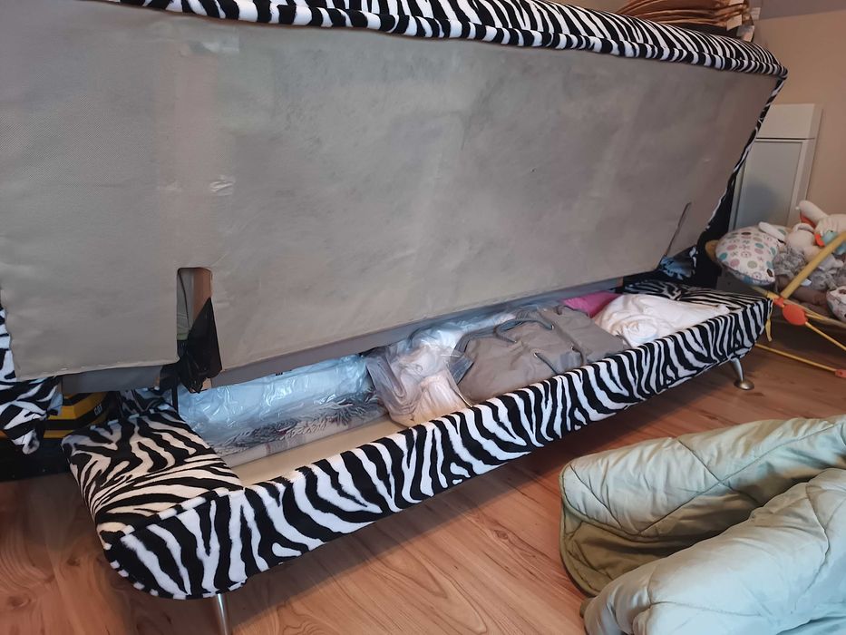Wersalka kanapa zebra 130x200 Black Red White  możliwa dostawa +200zł