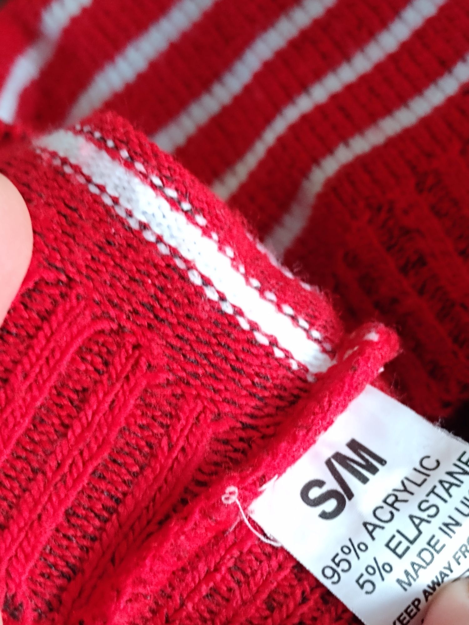 Czerwony sweter oversize mega oldschool vintage
