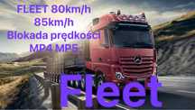 Mercedes Actros MP4 MP5 fleet blokada odblokowanie 85 80 Afleet jazdy