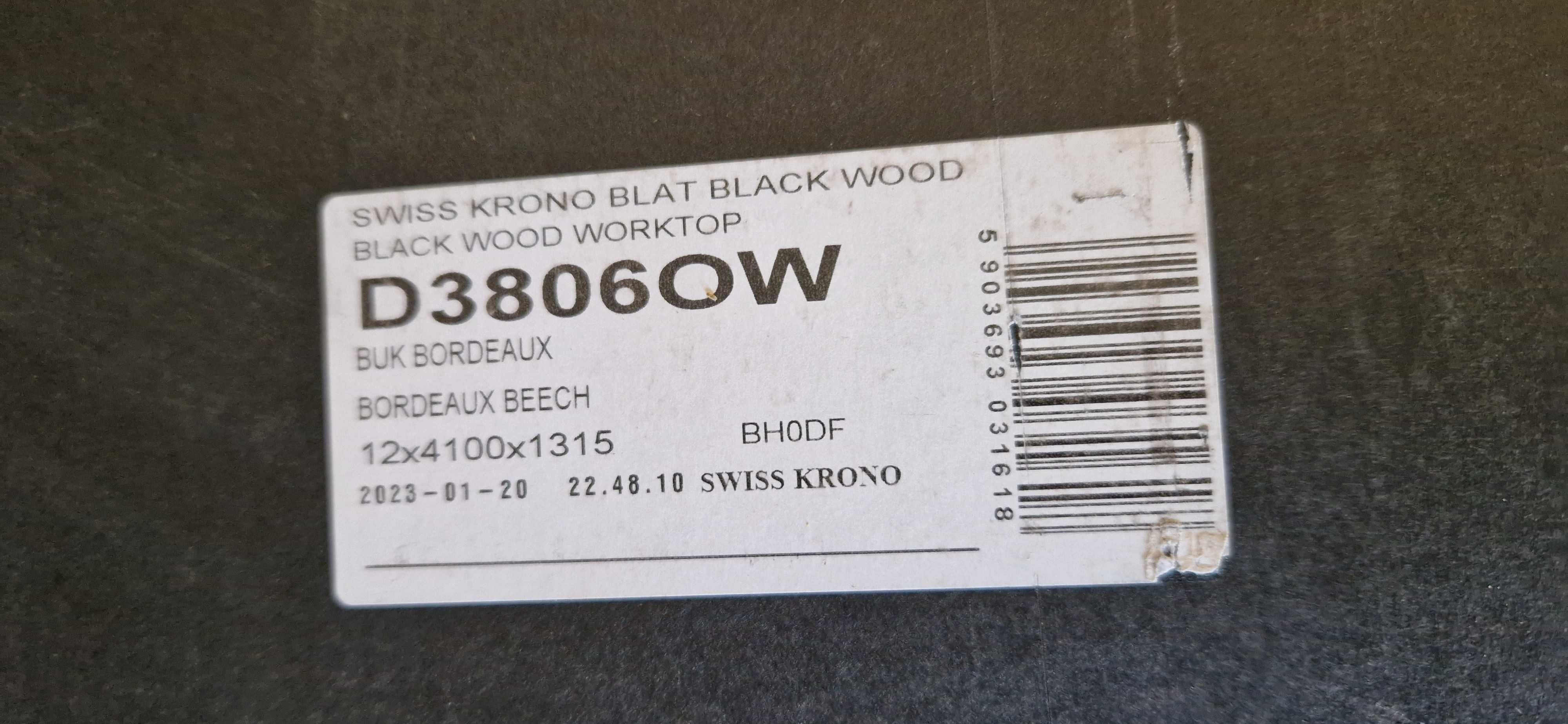 Blat Swiss Krono Black Wood HPL Buk Bordeaux