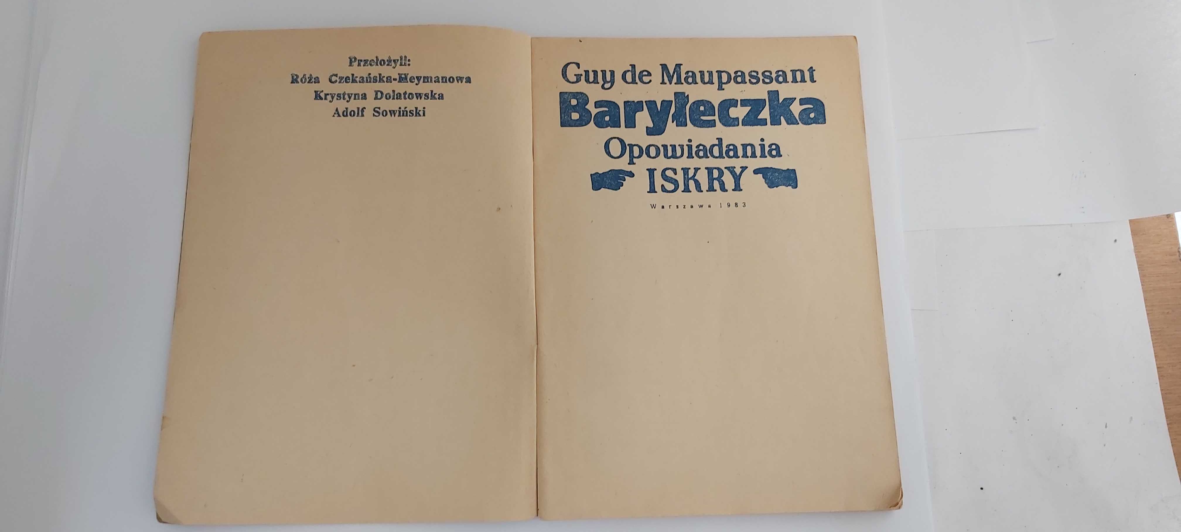 Guy De Maupassant Baryłeczka i inne opowiadania