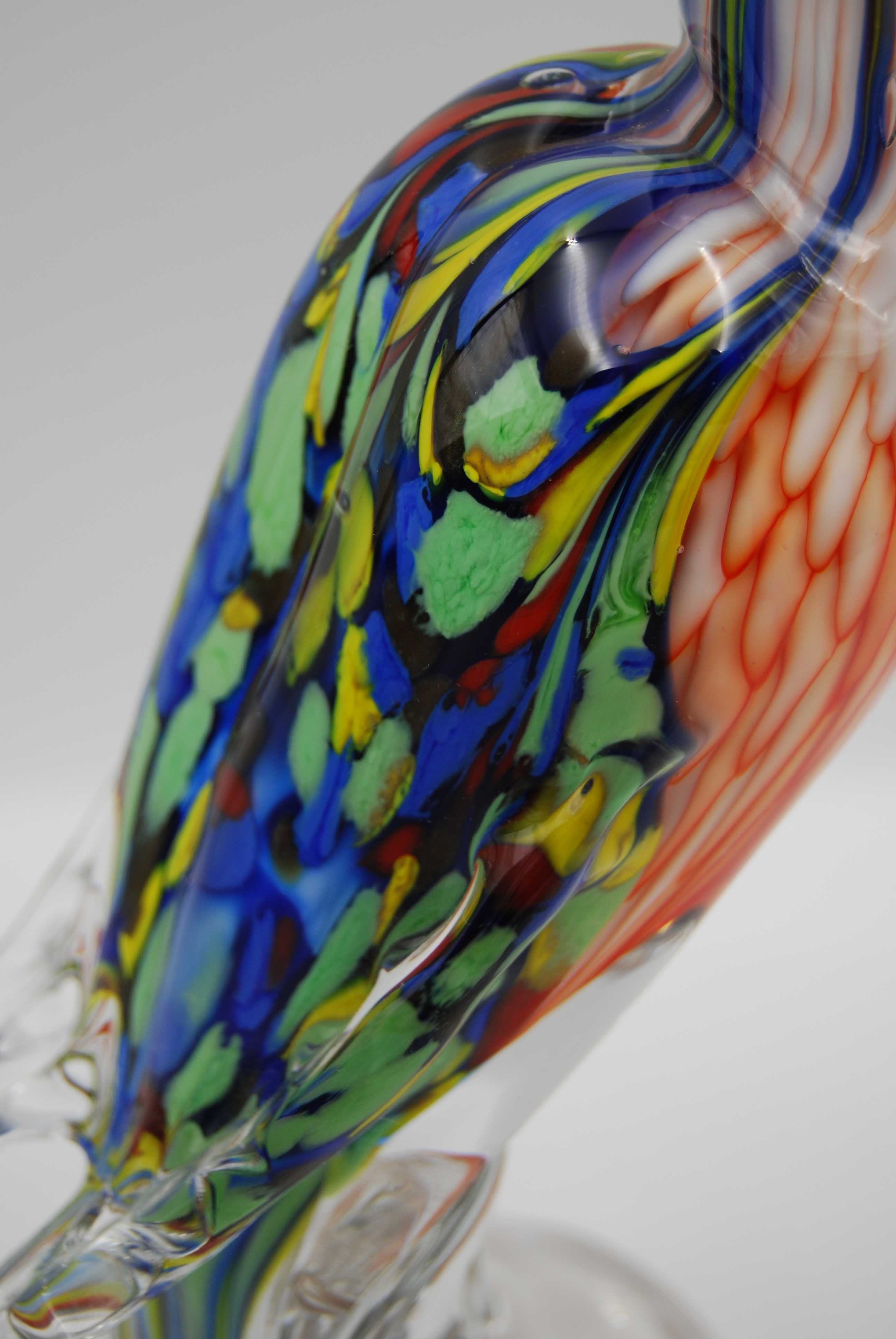 Figurka papuga - szkło w stylu Murano