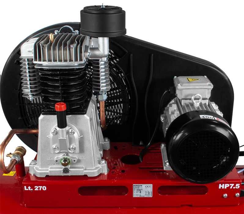 Kompresor Tłokowy Olejowy Sprężarka 950 L/min 270 L 400V Dostawa 0zł