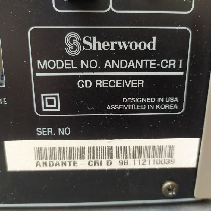 Sherwood andante cr1 в доброму стані працює радіо підсилювач аукс