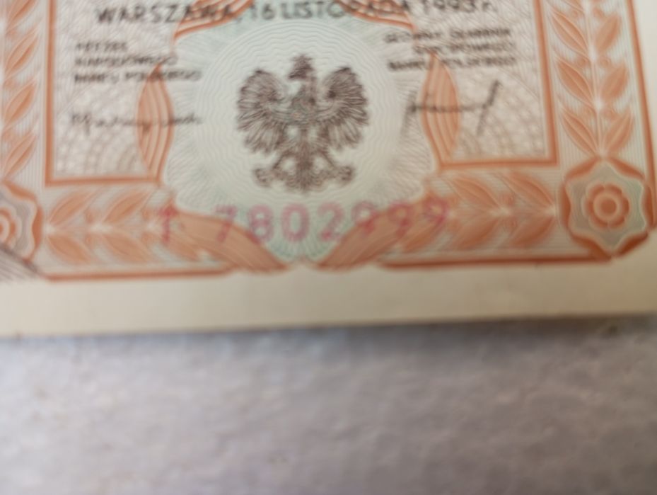 Banknot 50 000 z 1993 roku - super stan