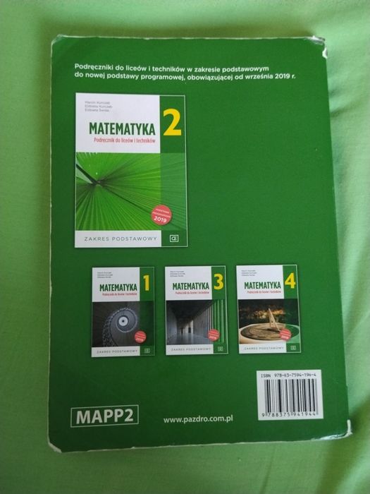 Matematyka 2 oficyna edukacyjna kruczab podręcznik liceum technikum