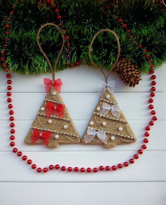 Новогодние украшения, подвеска елочка.