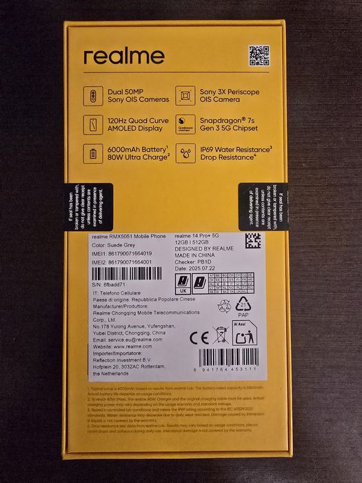 Realme 14 Pro+ kolor szary wersja 12/512 GB