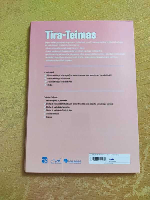 Tira-Teimas 3.º Ano - Fichas de Avaliação Final (NOVO)