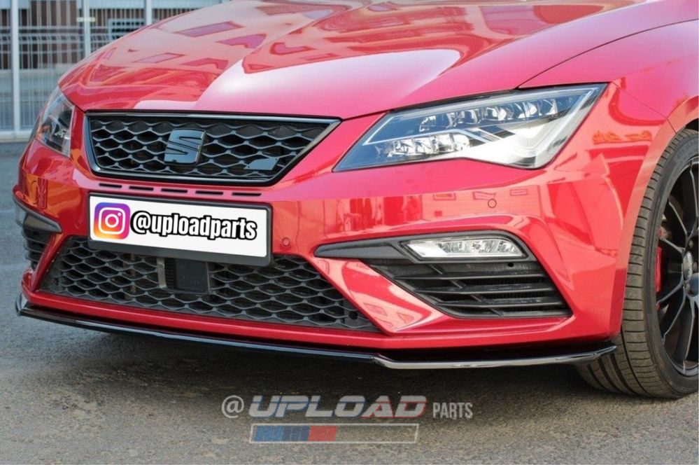 Seat Leon 5F Fr Lip Frontal Plastico Preto Brilhante