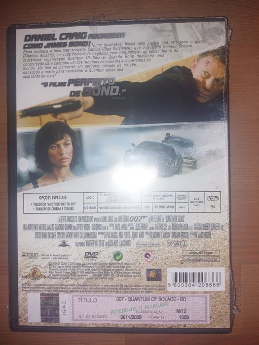 DVD NOVO e SELADO - " 007 James Bond - Quantum of Solace " 2008
