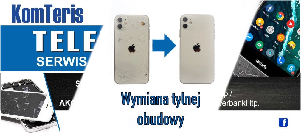 iphone 11 pro Wymiana tylnej klapki obudowy.  Montaż w cenie