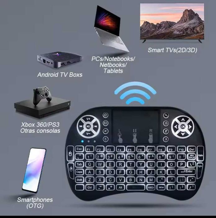 Безпровідна міні клавіатура, пульт, смарт ТВ, телевізорів, планшетів