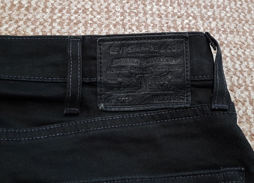 Levi's 502 premium waterless W38 L30 джинси taper оригінал чорні