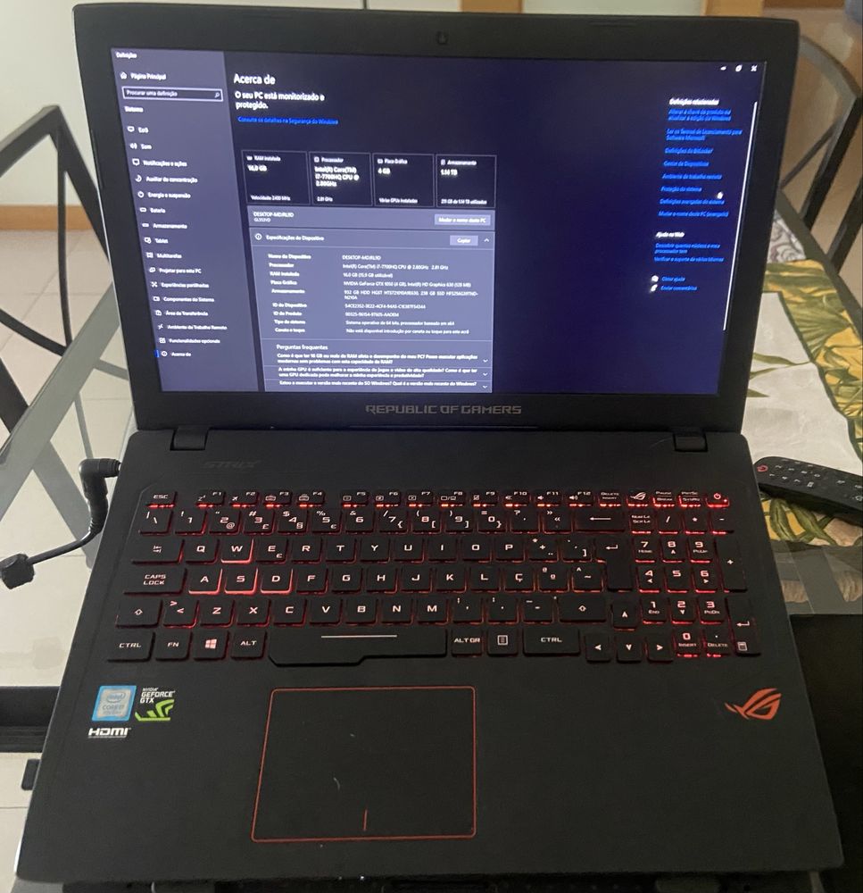 Portatil Asus Rog GL553VD