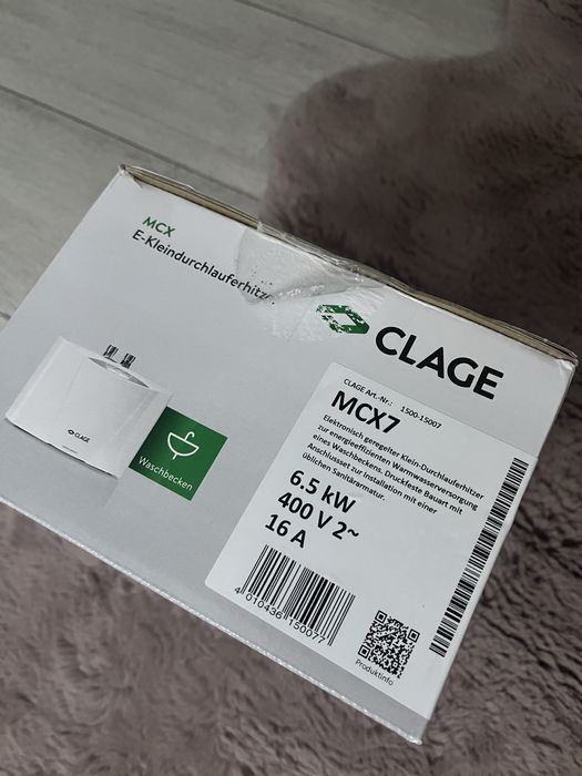 Clage MCX7 podgrzewacz wody 6,5kW 400 V