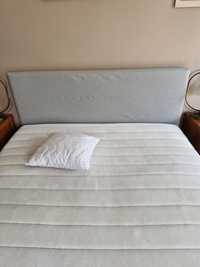 Łóżko tapicerowane Ikea szuflady i materac