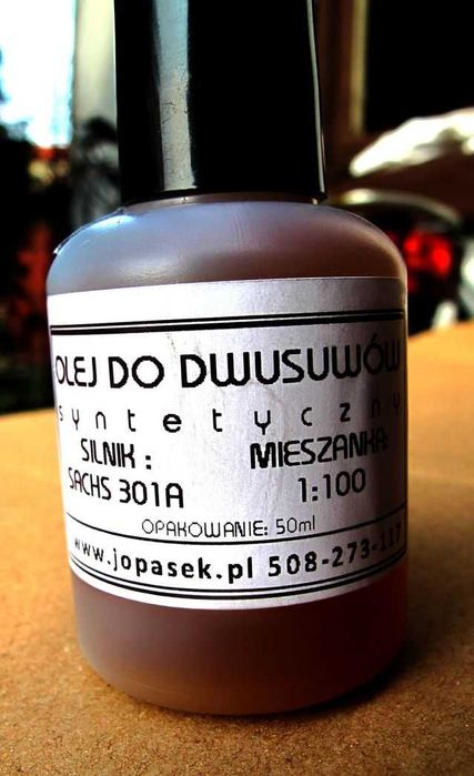 Rower z silnikiem - Olej - do paliwa lub silnika