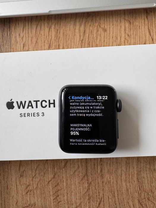 Apple Watch Series 3 38 mm - stan BARDZO DOBRY! Kondycja 95% !!!